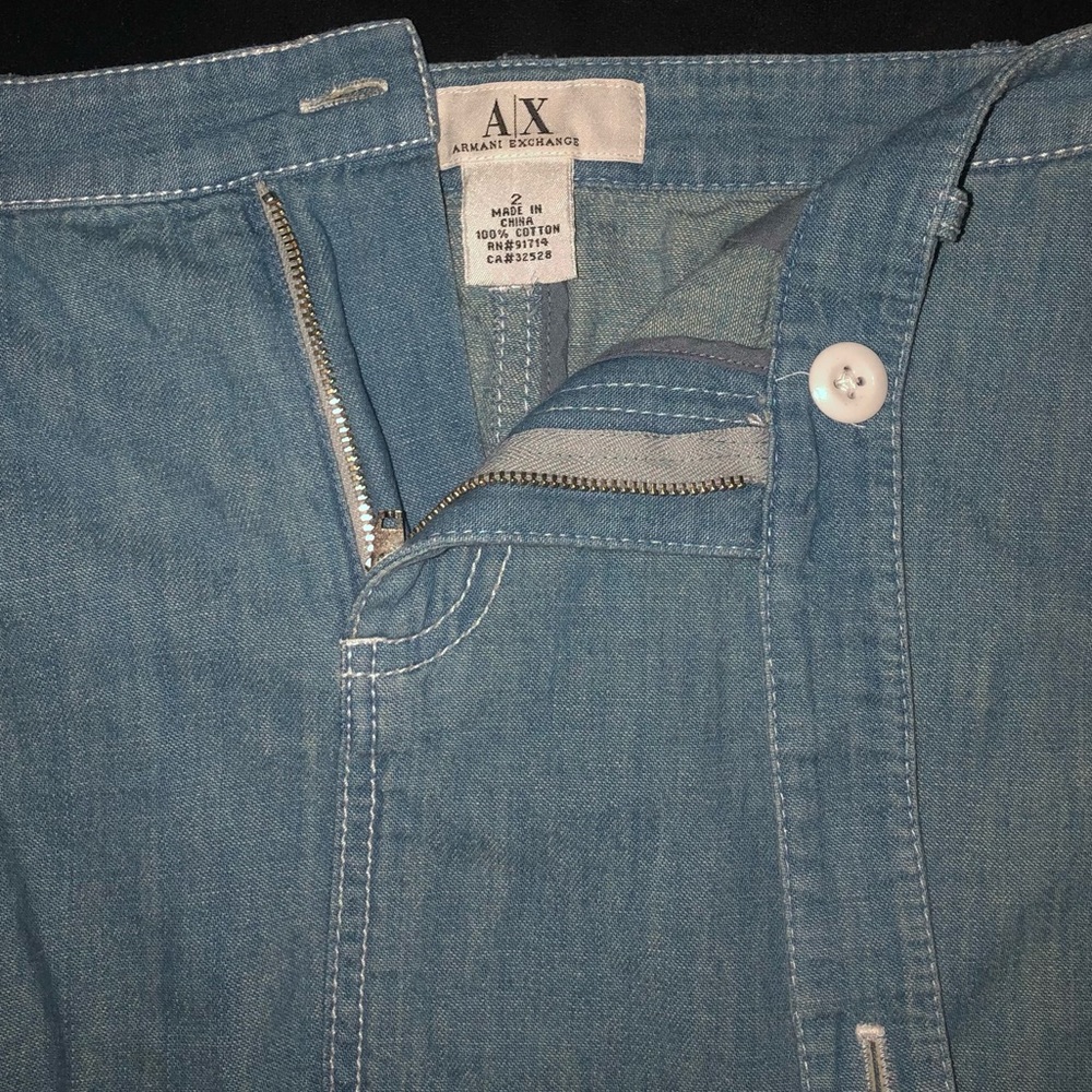Armani Exchange Denim Mini Skirt Size 2 - Picture 5 of 5
